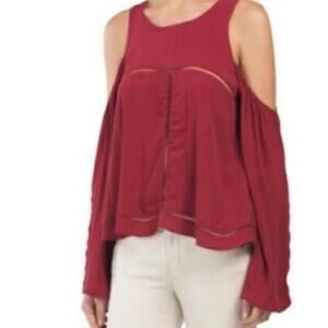 LOVERS + FRIENDS Cloudbreak Cold Shoulder Blouse Large